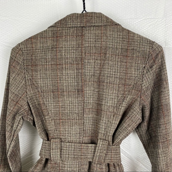 Twik Simons Canada Brown Long Sleeve Wool Button Down Blazer Size S Petite - Picture 12 of 15